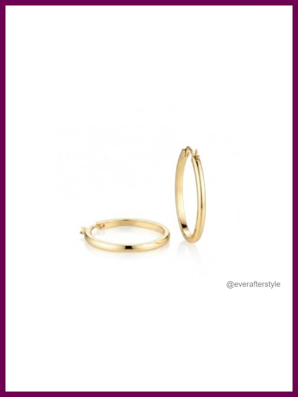 14k Gold Hoop Earrings Women Minimalist Lightweight 20mm/25mm/30mm